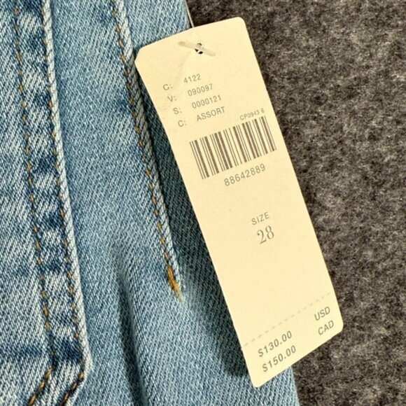 Maeve Anthropologie Colette Wide Leg Crop Jean Light Wash Patch Pocket Sz 28 NWT - Picture 8 of 13